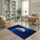 Moon Stars Night Sky Area Rug