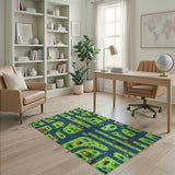 Playful Cartoon City Street Area Rug