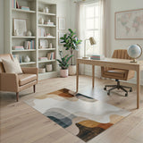 Abstract Organic Wave Beige Area Rug