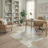 Whimsical Beige Cloud Pattern Area Rug