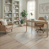 Beige Geometric Circle Area Rug
