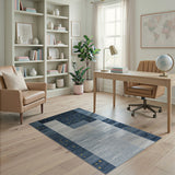 Midnight Stars Navy Geometric Area Rug