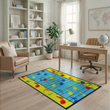 Multi-color and Patterns Vibrant Musical Notes Area Rug