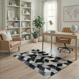 Geometric Modern Grey Modern Geometric Grey Area Rug