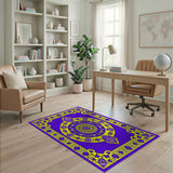 Purple Medallion Traditional Persian Area Rug