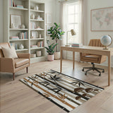 Bamboo Grove Mushroom Silhouette Area Rug