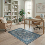 Intricate Blue Teal Persian Area Rug