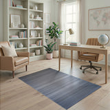 Grey Ombre Horizontal Stripe Area Rug