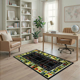Alphabet Pixel Tennis Court Kids Rug