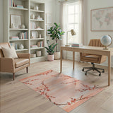Delicate Pink Cherry Blossom Branch Rug