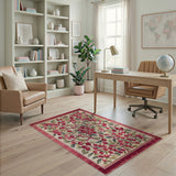 Red Apple Branch Fruit Pattern Area Rug
