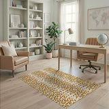 Orange Leopard Spot Area Rug