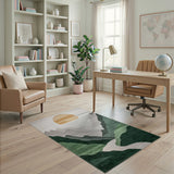 Golden Sun Layered Mountain Valley Rug