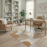 Beige and Neutral Abstract Area Abstract Beige Organic Shapes Area Rug