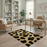 Tan Leopard Print Area Rug