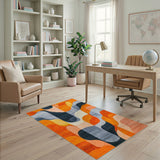 Multi-color and Patterns Abstract Area Vibrant Multi-Color Abstract Area Rug