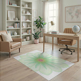 Ethereal Mint Green Floral Mandala Area Rug