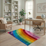 Rainbow Arched Stripe Area Rug