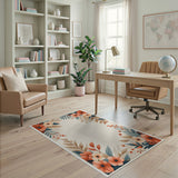Floral Vintage Border Area Rug