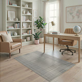 Modern Geometric Grid Black White Geometric Modern Area Rug
