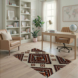 Southwestern Brown and Tan Terracotta Diamond Southwestern Area Rug