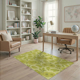Sunny Yellow Daisy Floral Vintage Area Rug