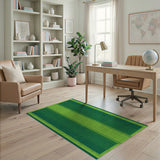 Green Vibrant Green Crocodile Scale Area Rug