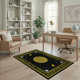 Yellow Celestial Sun Persian Area Rug