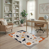 Halloween Black Cat Kids Cartoon Area Rug