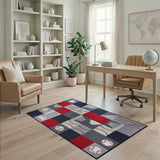 Baseball Patchwork Quilt Area Rug
