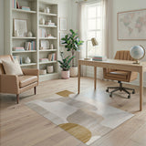 Abstract Organic Beige Neutral Area Rug