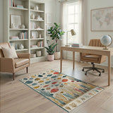 Vibrant Multi-Color Fish Coral Reef Area Rug