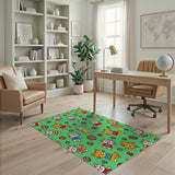 Playful Cartoon Cats Rainbow Yarn Balls Rug