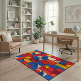 Vibrant Geometric Multi-Color No. 12 Area Rug