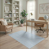 Blue and Teal Wavy Blue Abstract Area Rug