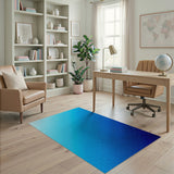 Blue Hexagon Gradient Area Rug