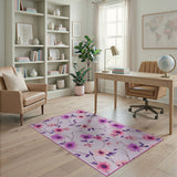 Pink Pink Purple Floral Vintage Area Rug