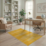 Yellow Horizontal Striped Area Rug