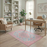 Pink Floral Vintage No. 9 Area Rug