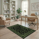 Elegant Green Vine Persian Area Rug