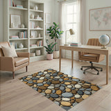 Pebble Beach Stone Mosaic Area Rug