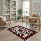 Elegant Red Medallion Persian Area Rug