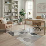 Geometric Modern Modern Geometric Abstract Grey Area Rug