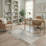 Beige Vertical Stripe Geometric Beige and Neutral Area Rug