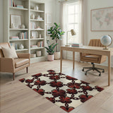 Rusty Chain Clover Area Rug