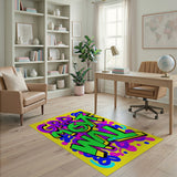 Vibrant Graffiti Letters Area Rug