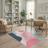 Abstract Area Wave Pink Abstract Wave Area Rug