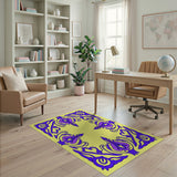 Purple Ornate Border Persian Area Rug