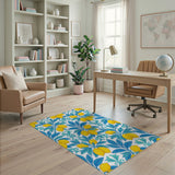 Yellow Lemon Fruit Area Rug