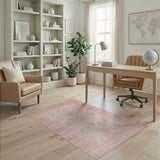 Floral Pink Blush Pink Persian Floral Area Rug